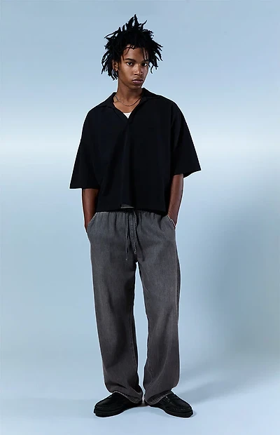 Pacsun Gray Straight Drawstring Pants