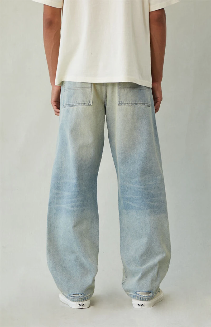 Pacsun Dylan Baggy Jeans Ripped Light Blue Tint
