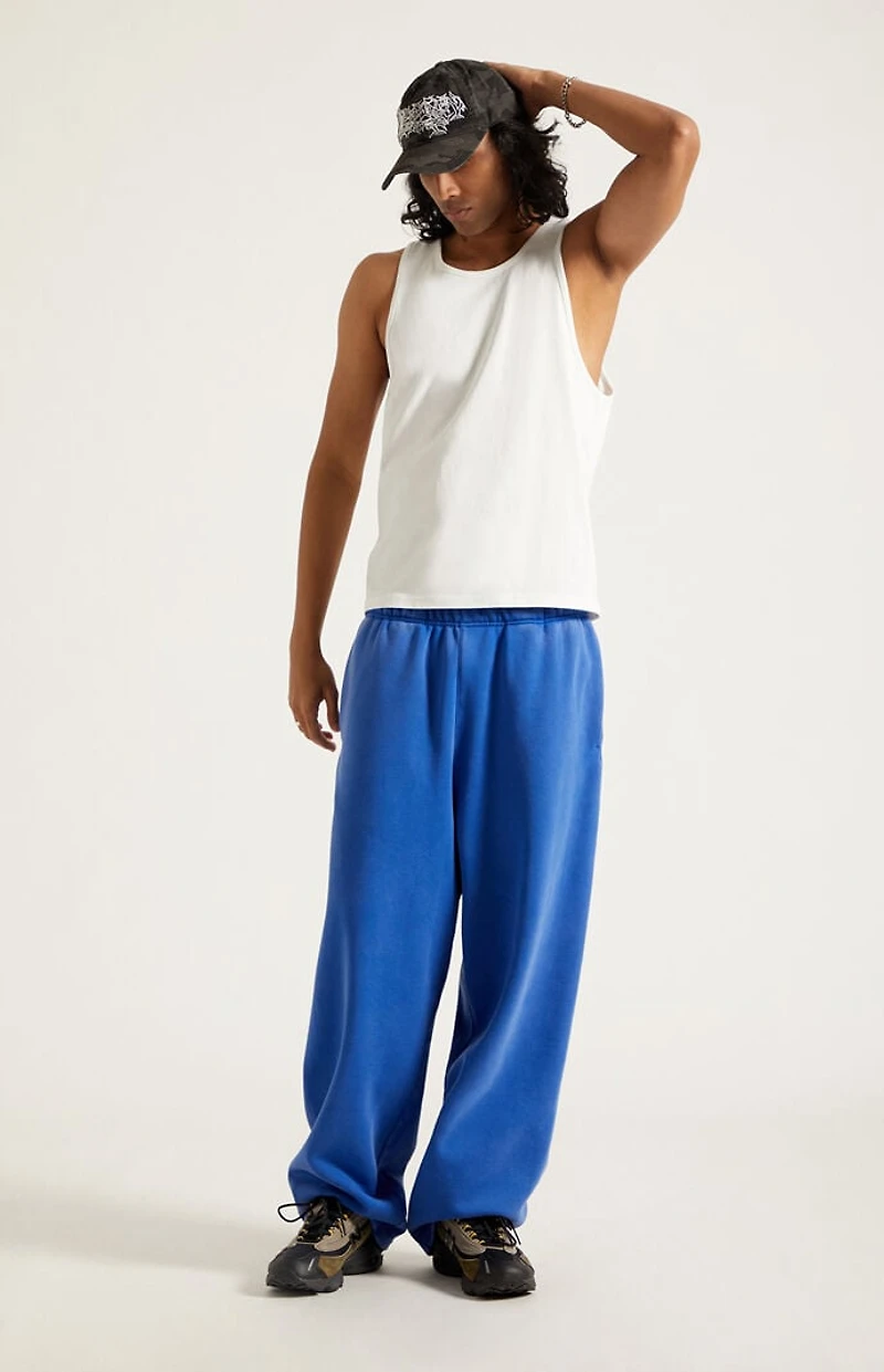 Pacsun Blue Washed Fleece Extreme Baggy Sweatpants