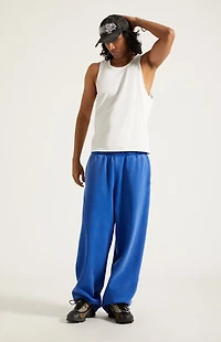 Pacsun Blue Washed Fleece Extreme Baggy Sweatpants