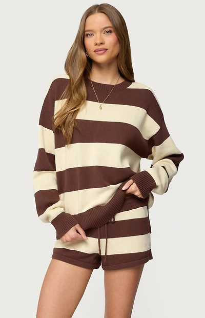 Edikted Riley Oversized Striped Sweater
