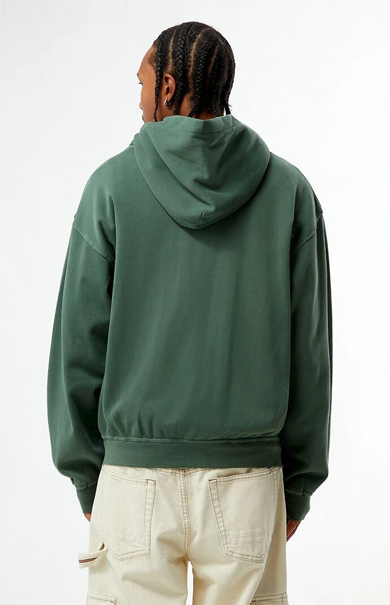 Pacsun Green Vintage Wash Full Zip Hoodie