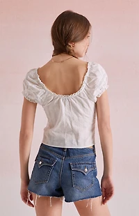 Beverly and Beck Claudia Embroidered Top