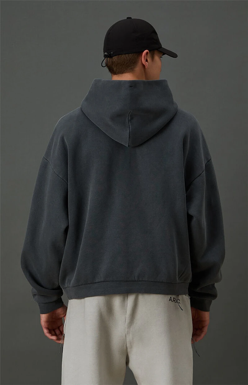 A.R.C. Black Vintage Wash Heavyweight Fleece Hoodie