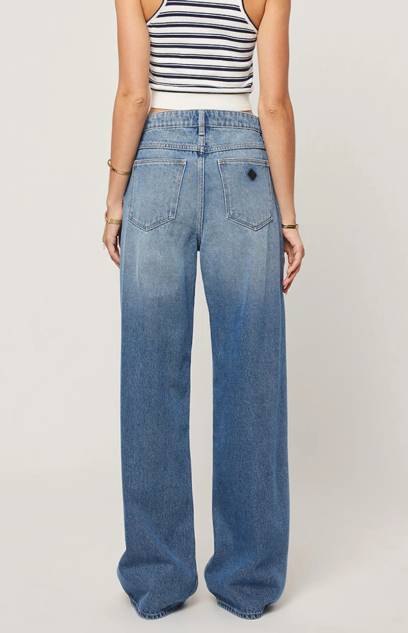 ABRAND Medium Blue 99 Paloma Low Rise Baggy Jeans
