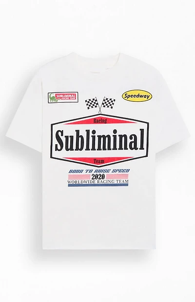 Pacsun Subliminal Racing Cropped T-Shirt