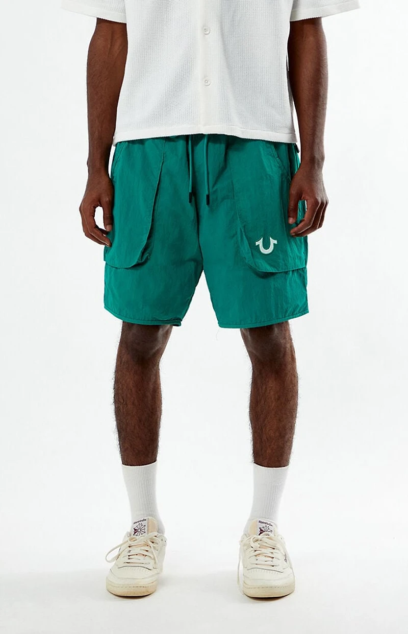 True Religion Curved Nylon Shorts