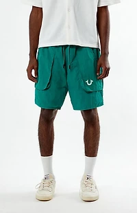 True Religion Curved Nylon Shorts