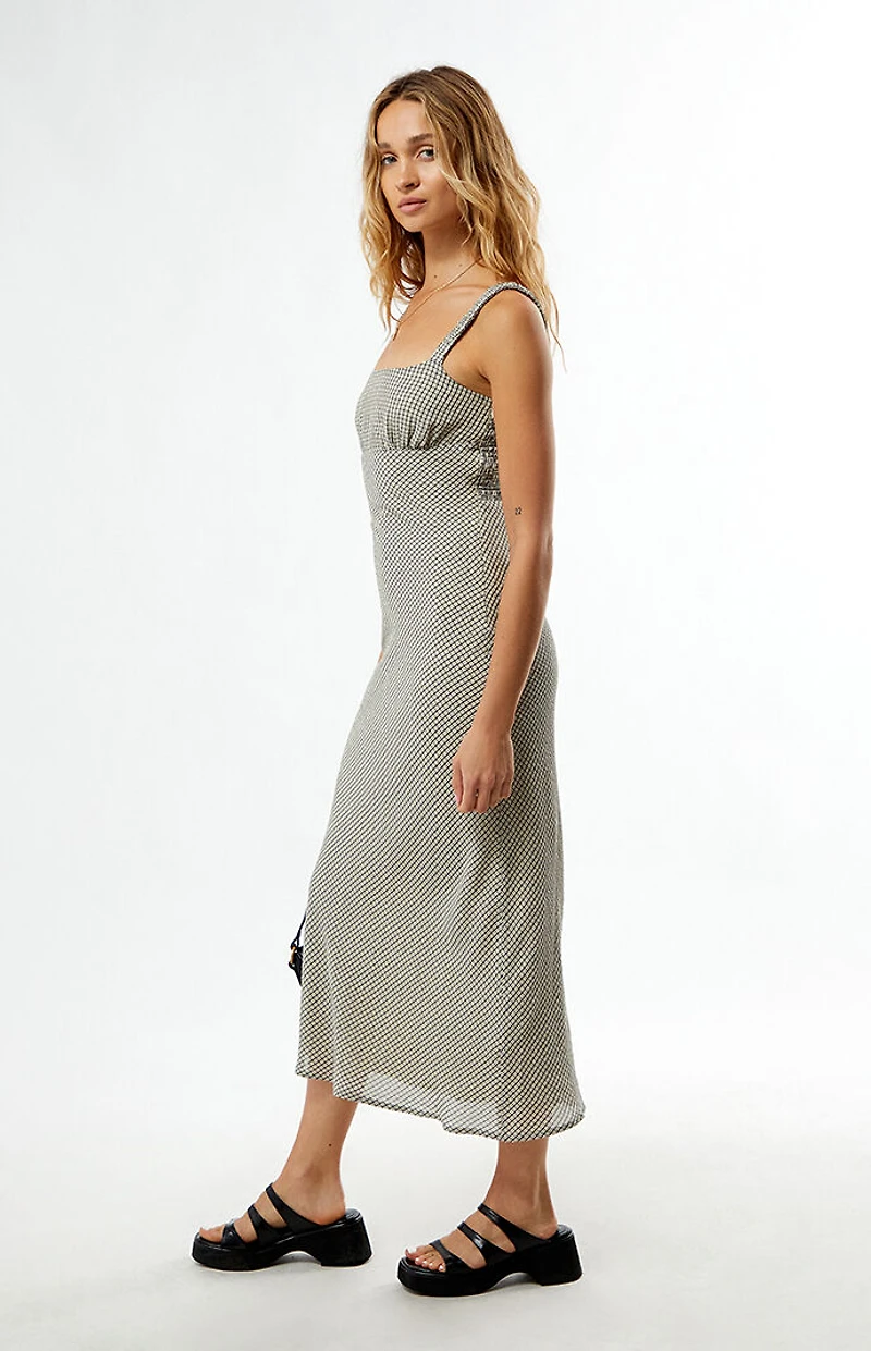 Your Favorite Plaid Bustier Midi Dress