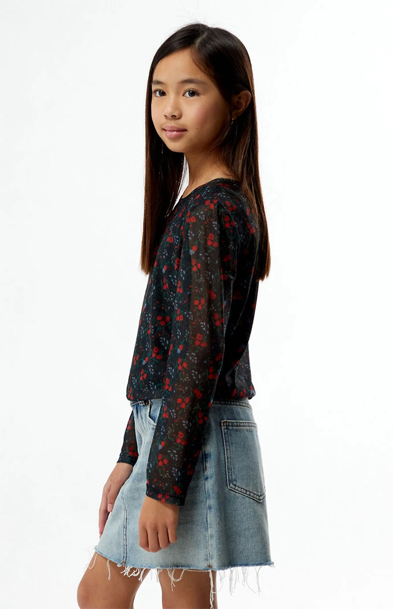 Pacsun Kids Long Sleeve Mesh Top