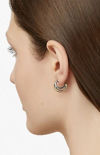 Ana Luisa Scarlett Two Tone Double Hoop Earrings