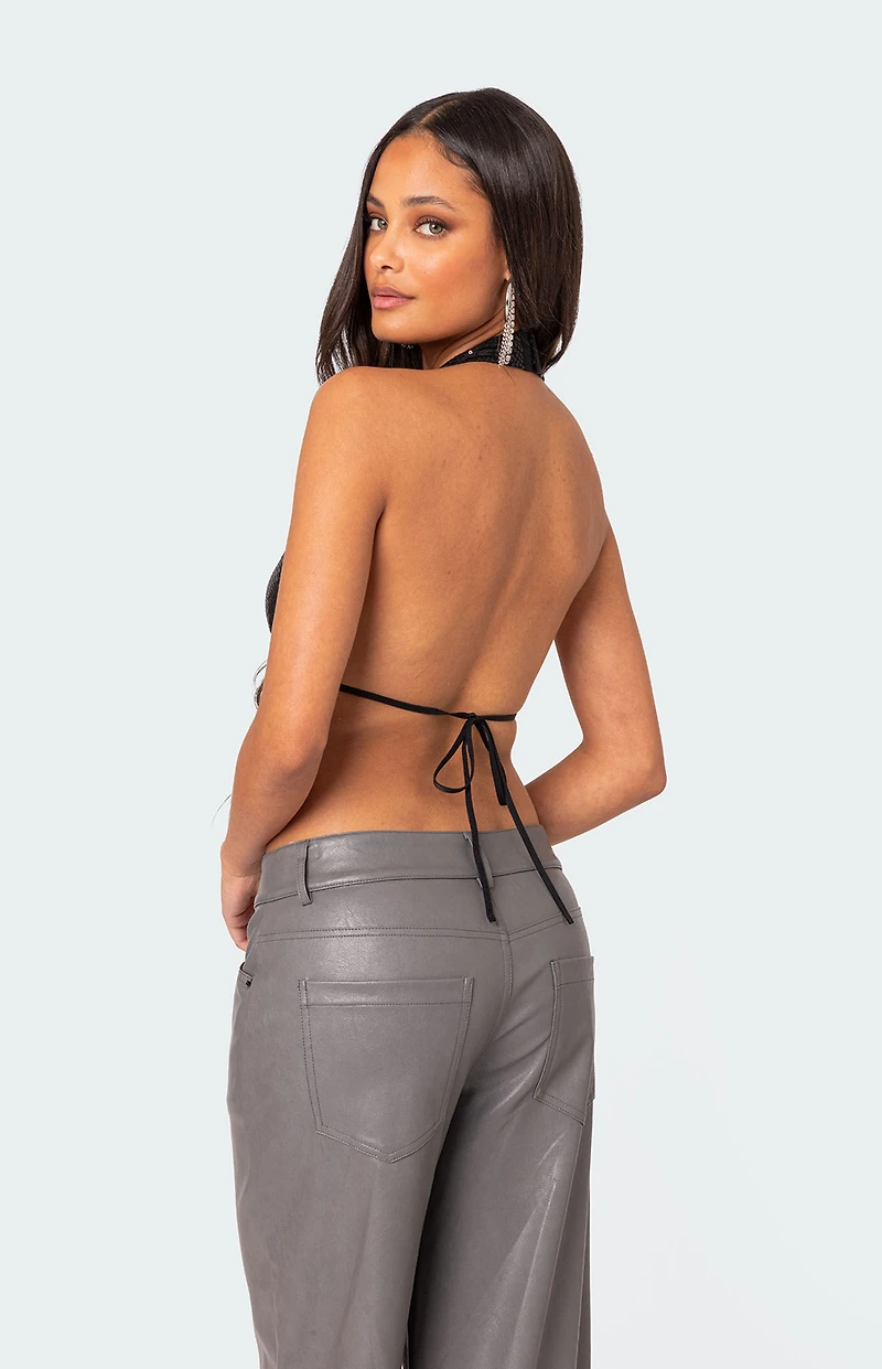 Edikted Draped Open Back Top