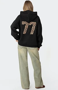 Edikted Leopard 77 Oversized Hoodie