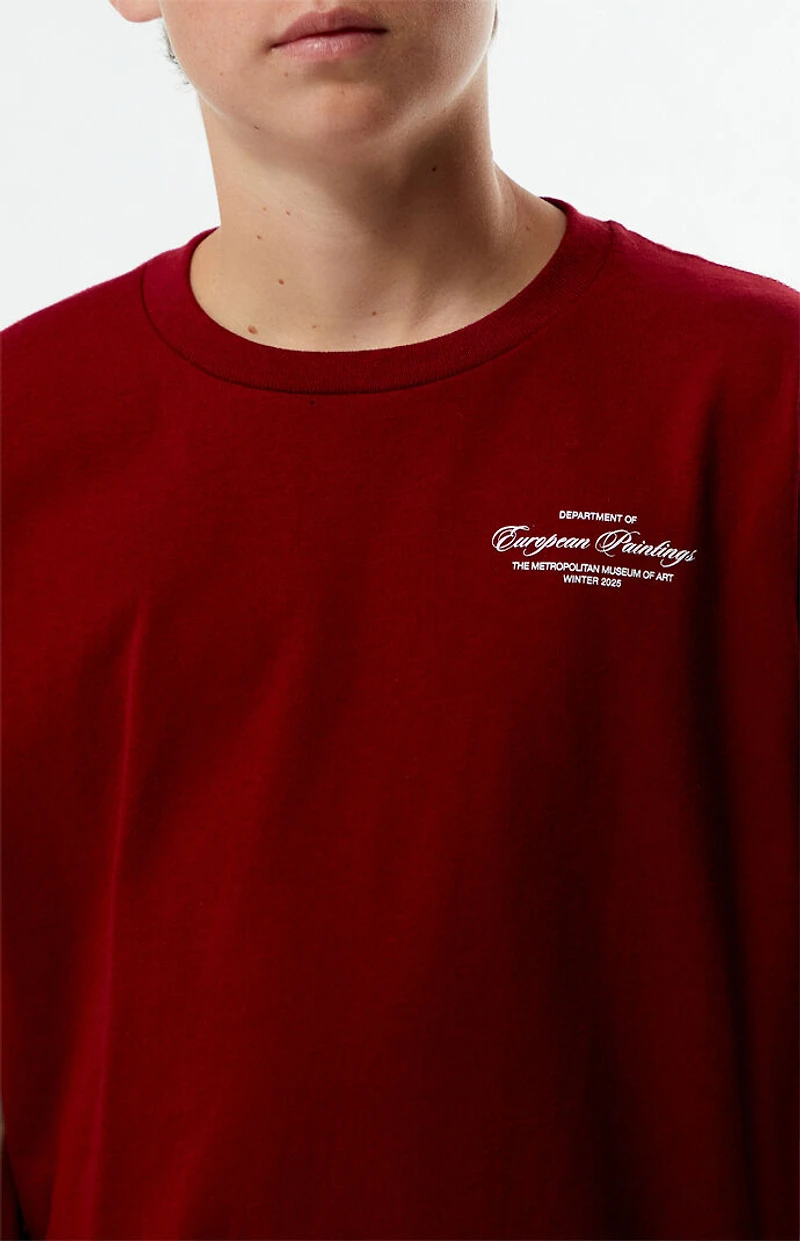 The Met x Pacsun Kids Burgundy Curatorial T-Shirt