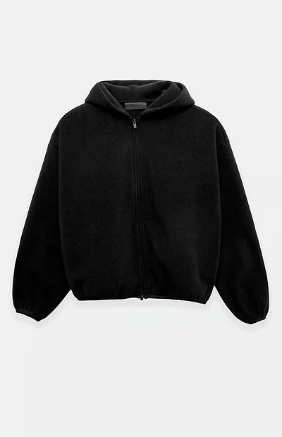 Fear of God ESSENTIALS Women's Black Brushed Yarn Hooded Bomber Jacket