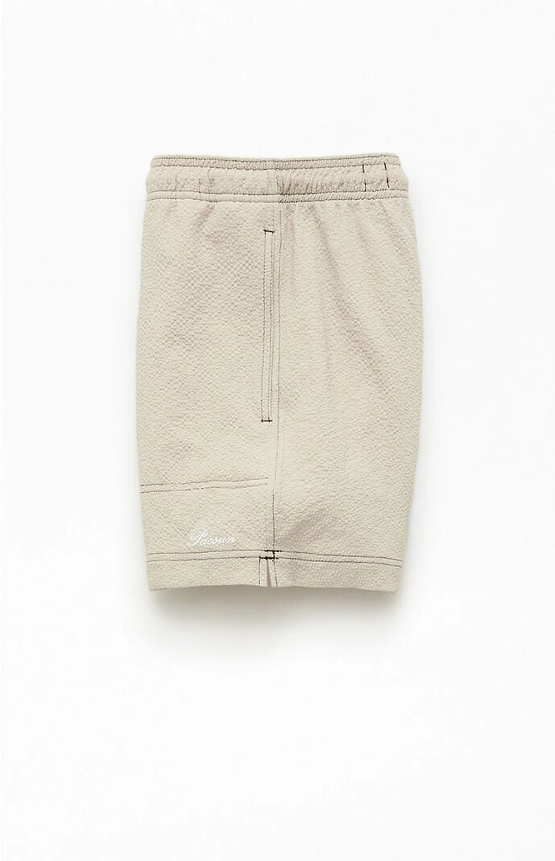 Pacsun Cursive Contrast Stitch 4.5" Swim Trunks