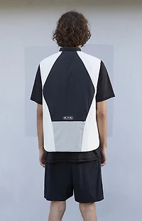 A.R.C. Black Nylon Color Block Vest