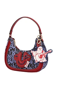 True Religion Graphic Horseshoe Hobo Bag