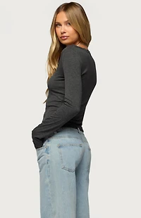 Edikted Gayle Lacey Button Up Top