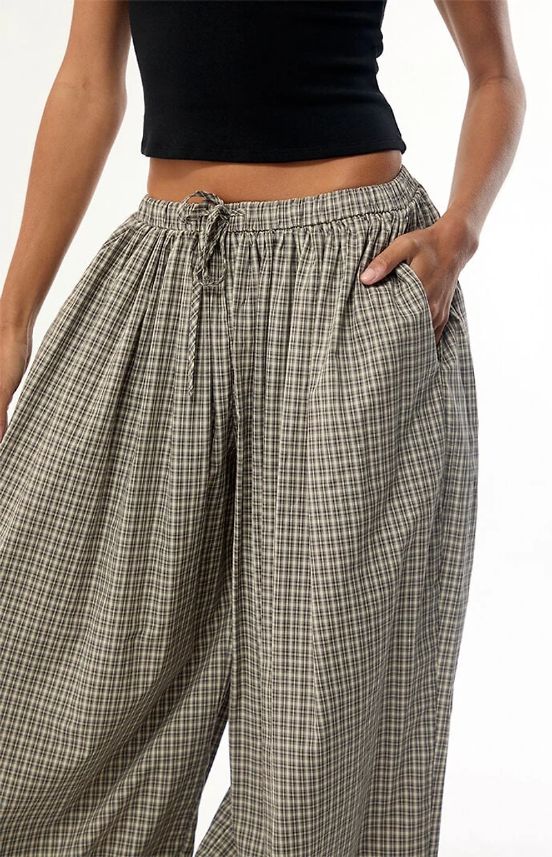 Daisy Street Sesame Plaid Wide Leg Pants