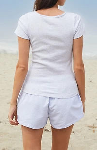 John Galt Heather Grey Zelly  Short Sleeve Top