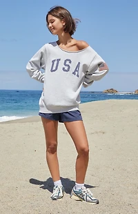 John Galt Stelle USA Off-The-Shoulder Sweatshirt
