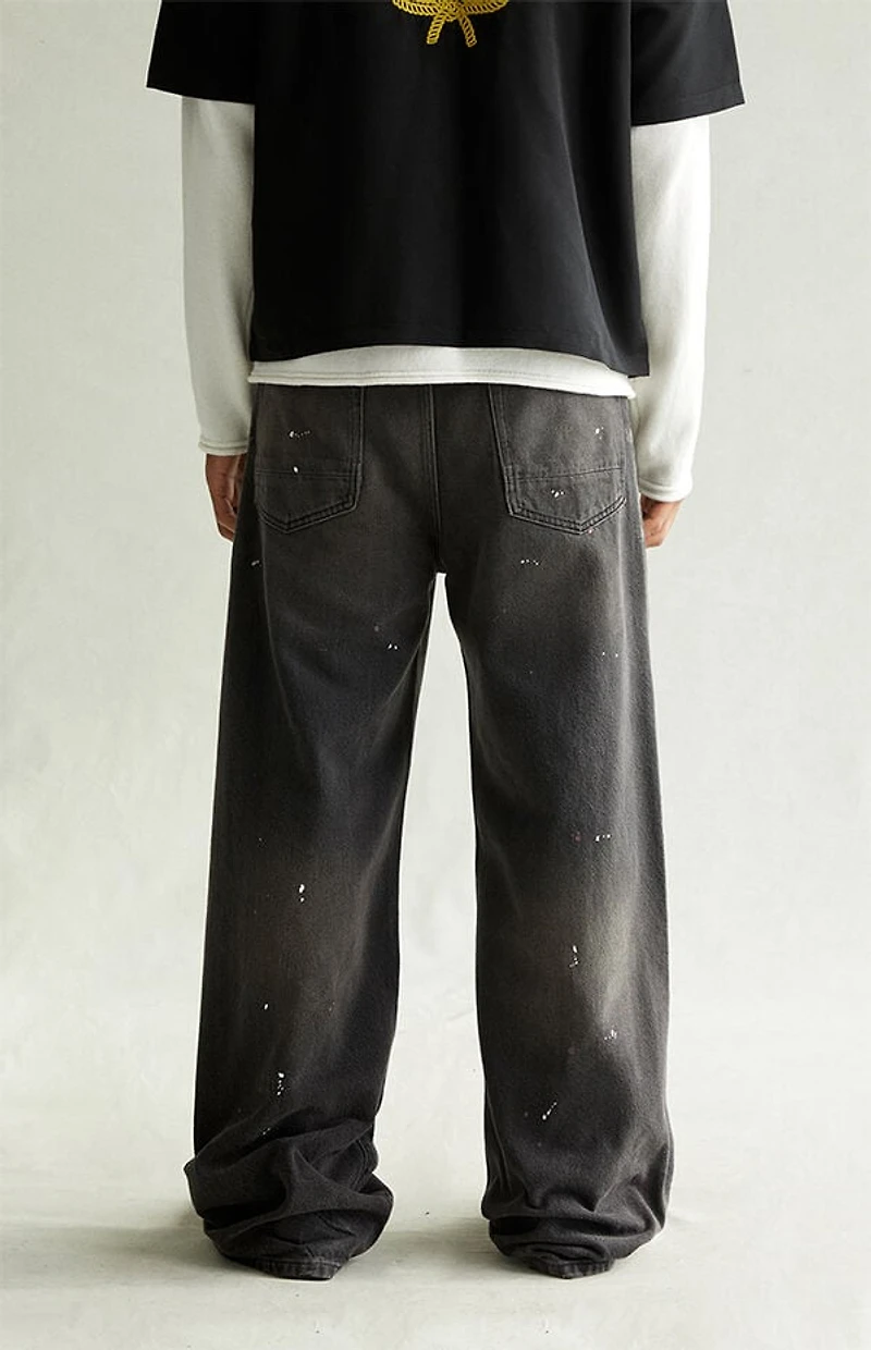 Pacsun Blake Extreme Baggy Jeans Paint Splatter Faded Black