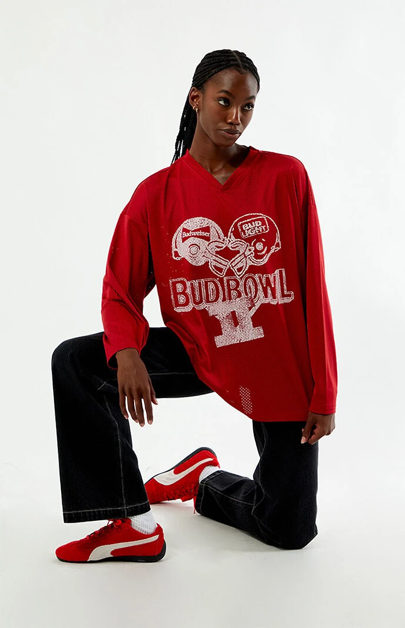 Budweiser Bud Bowl Oversized Long Sleeve Jersey