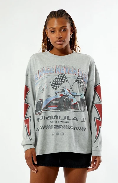 Formula 1 x Pacsun Las Vegas Lights Out Long Sleeve Oversized T-Shirt