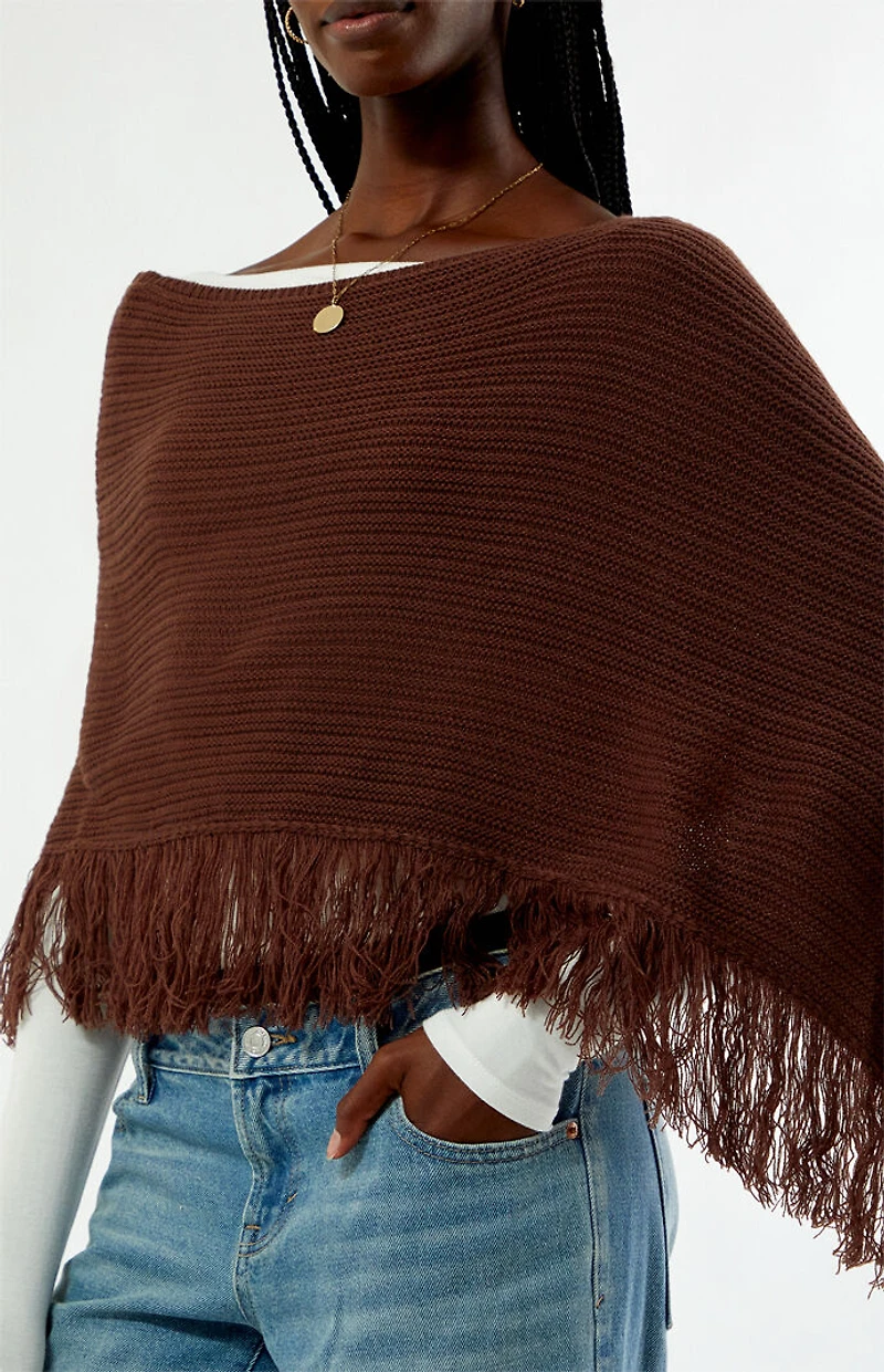 Your Favorite Amber Knit Poncho
