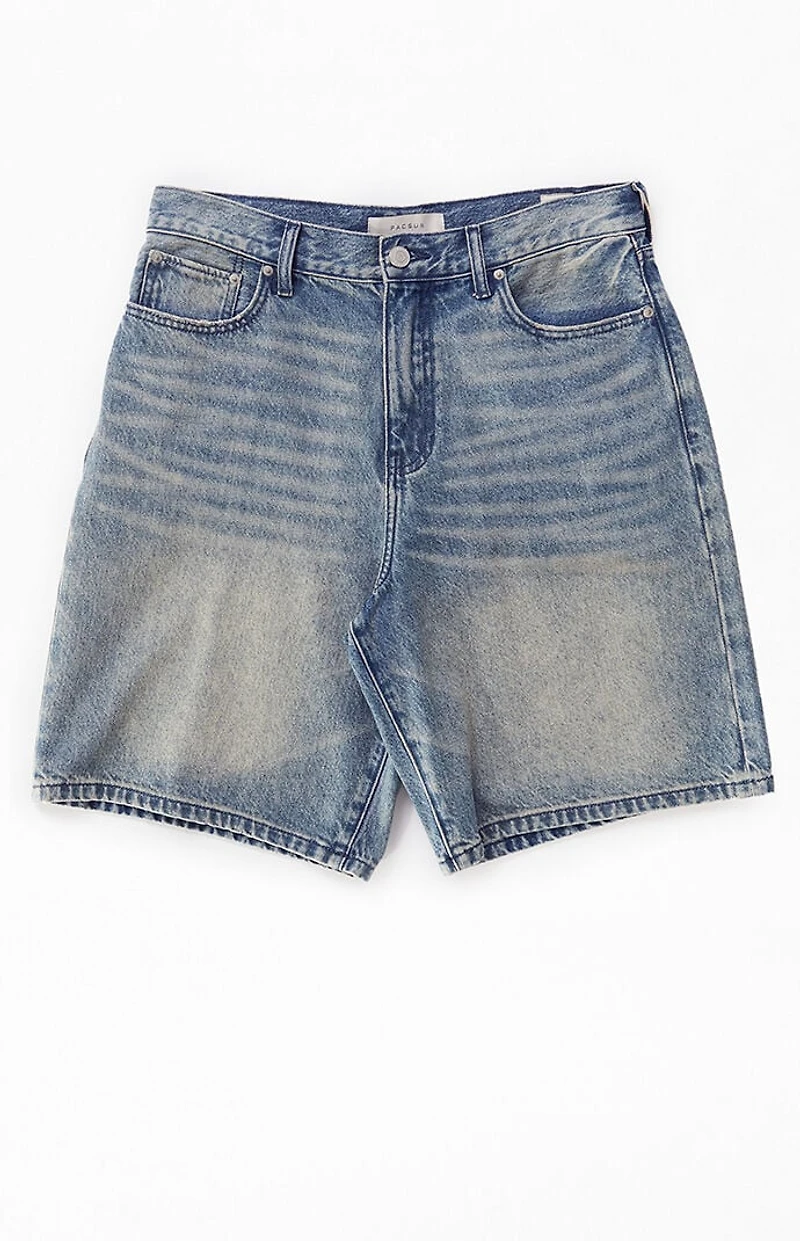 Pacsun Medium Indigo Tint Baggy Denim Shorts