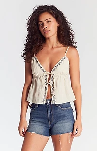 Pacsun Dark Indigo Button Pocket High Waisted Denim Festival Shorts