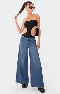 Edikted Vivie Ribbed Cut Out Bodysuit