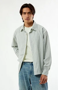 Pacsun Striped Oxford Button Down Long Sleeve Shirt