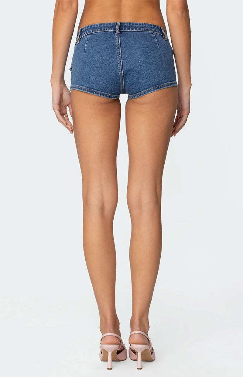 Edikted Bryan Denim Micro Shorts