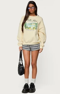 Edikted French Riviera Oversized Sweatshirt