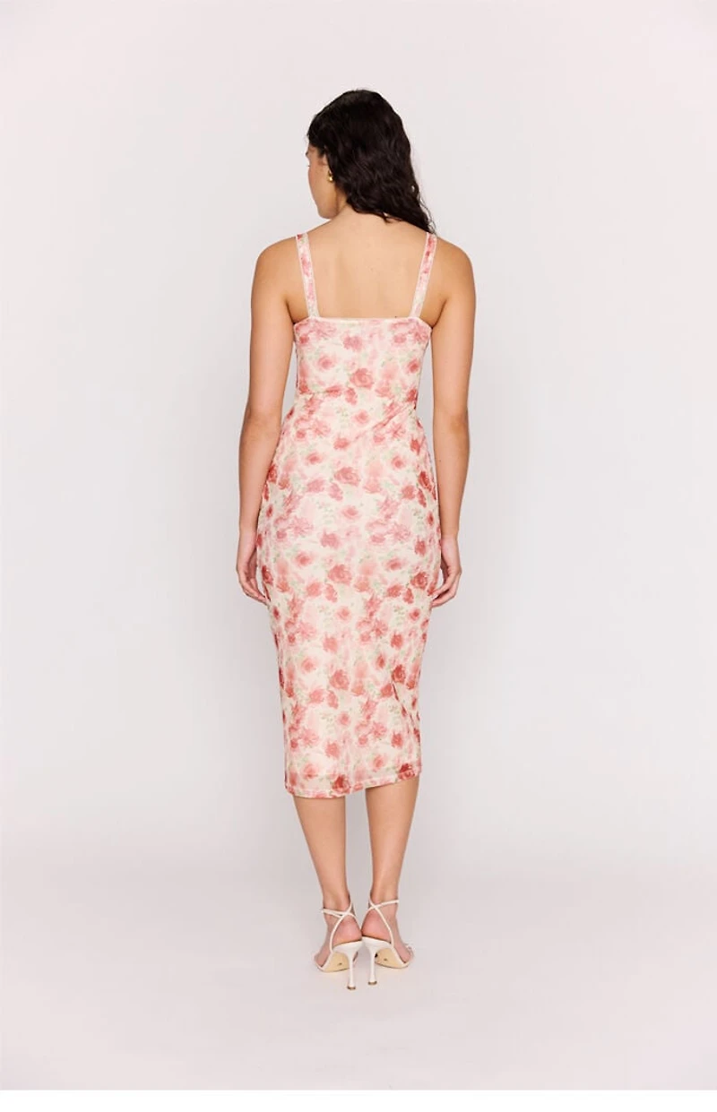 MINKPINK Camille Mesh Bustier Midi Dress