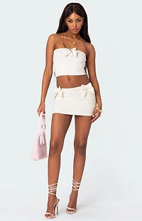 Edikted Gabriella Bow Mini Skirt