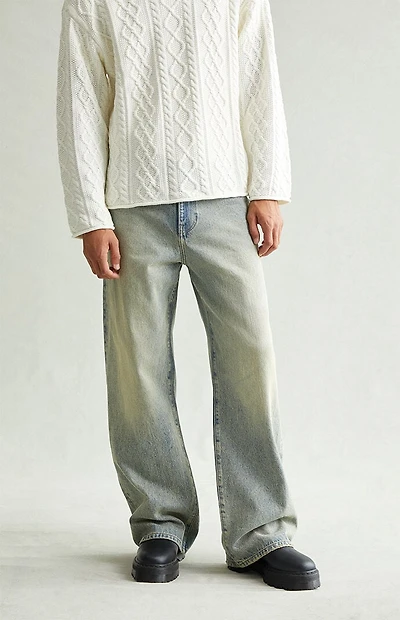 Pacsun Blake Extreme Baggy Jeans Light Blue Tinted