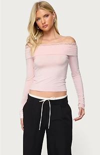 Edikted Janus Lacey Fold Over Top