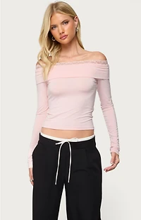 Edikted Janus Lacey Fold Over Top