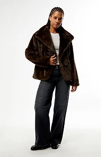 MINKPINK Sigrid Faux Fur Coat