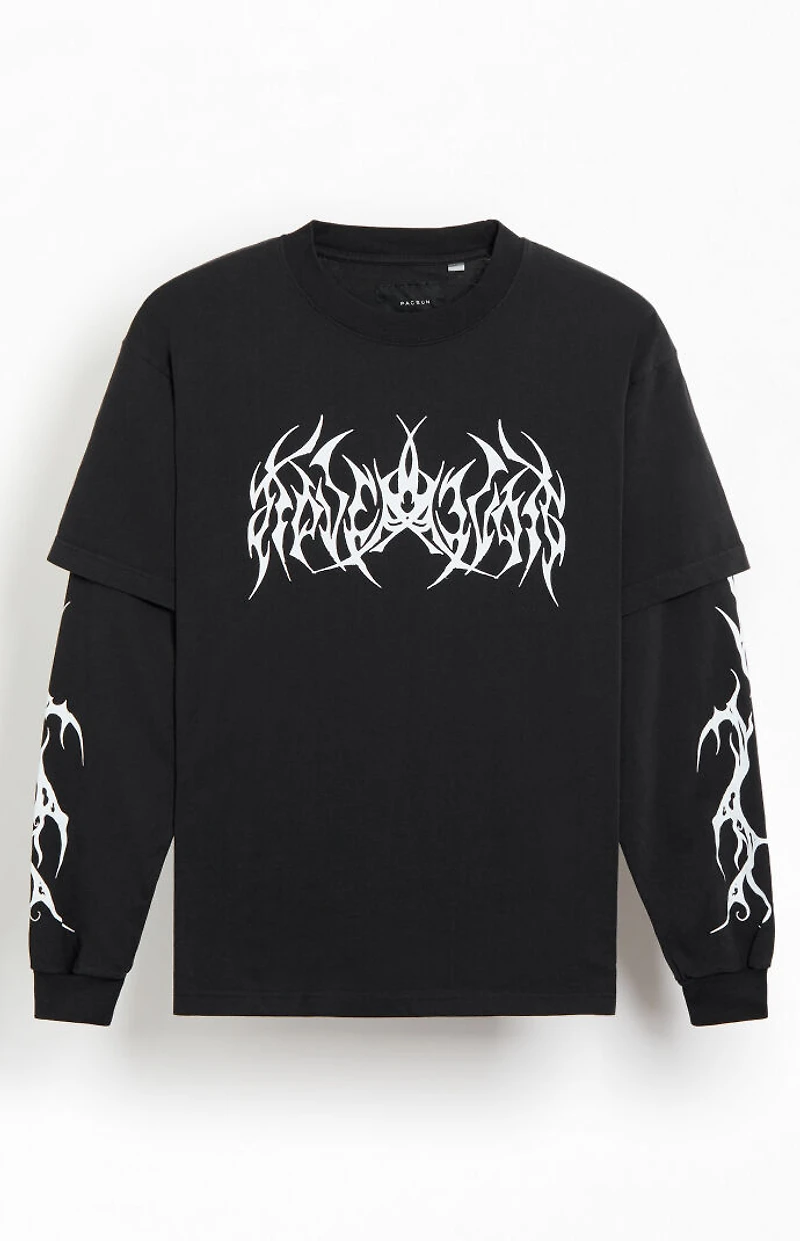 Pacsun Cyber 2fer Long Sleeve T-Shirt