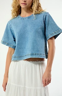 Steve Madden Jesse Jean Short Sleeve Top