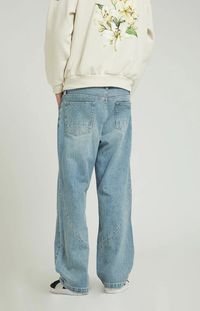 Pacsun Dylan Pieced Baggy Jeans Medium Blue