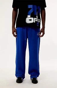 L/AB c/o Off-White Diagonal Open Hem Relaxed Sweatpants