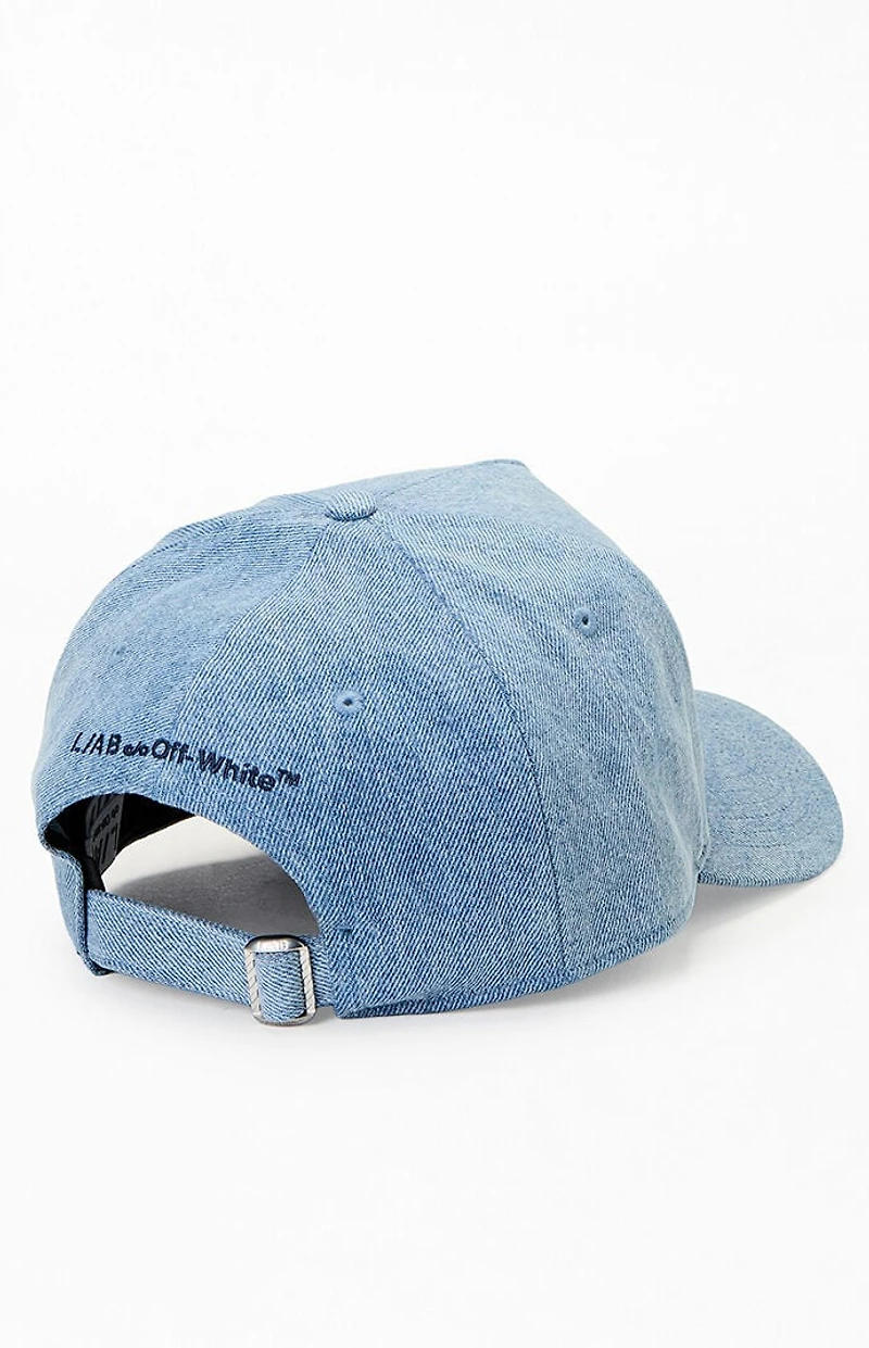 L/AB c/o Off-White Pinch Front Denim Strapback Hat