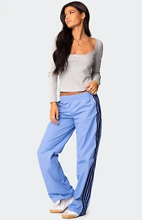 Edikted Mora Lace Trim Ribbed T-Shirt