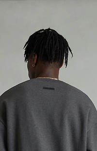 Fear of God ESSENTIALS Charcoal Heather Embossed Classic Crew Neck Sweatshirt