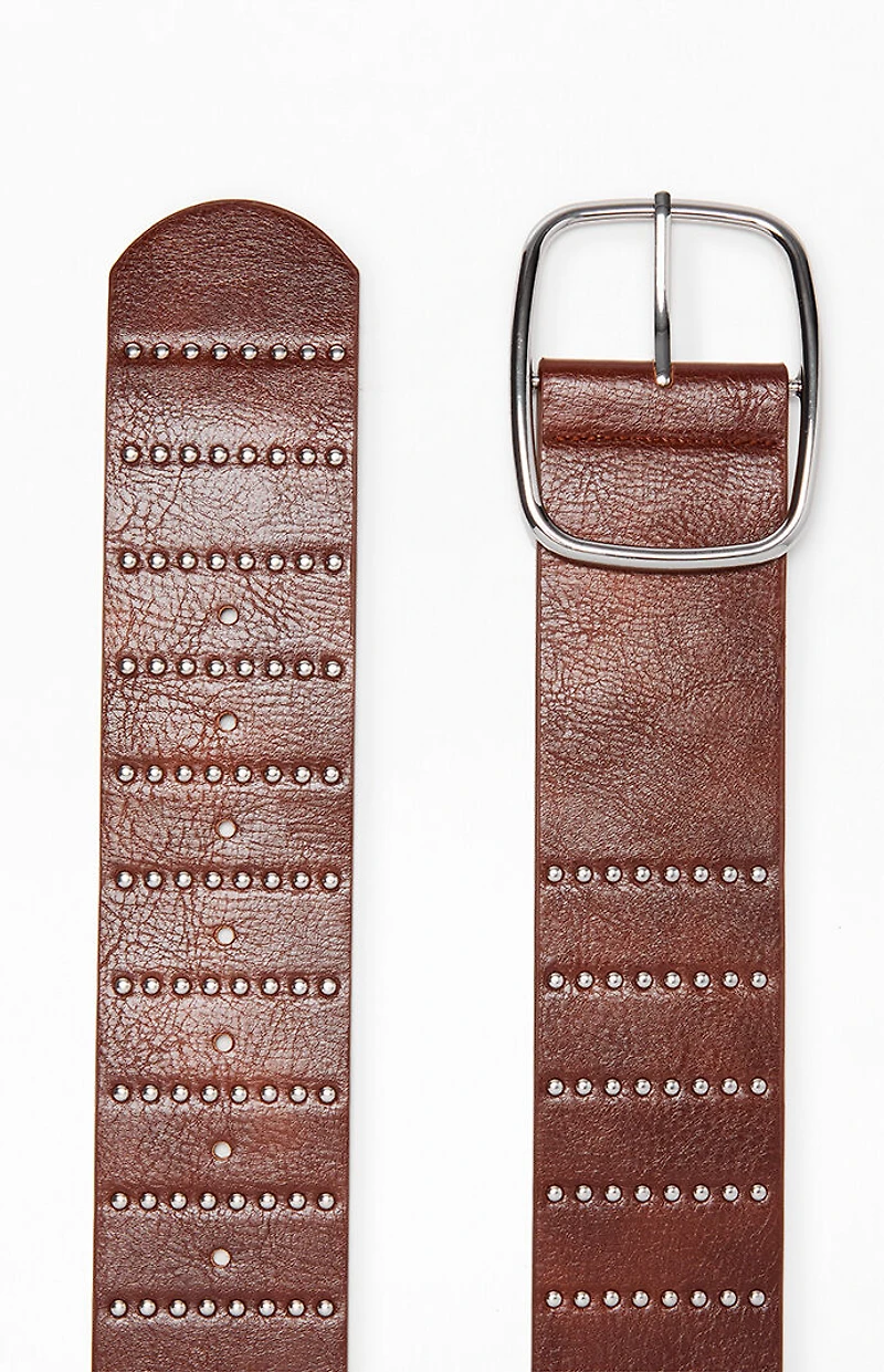 Pacsun Faux Leather Wide Studded Belt